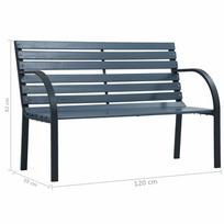Suoliukas VLX Garden Bench 47936, pilkas