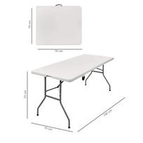 baltas sulankstomas stalas - Sulankstomas stalas, 152x71 cm, baltas - 2 nuotrauka