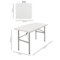 sulankstomas stalas 120 - Sulankstomas stalas, 122x61 cm, baltas - 4 nuotrauka