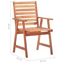 Lauko kėdė VLX Acacia Wood 3078319, ruda, 62 cm x 56 cm x 92 cm