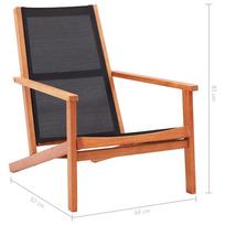 Lauko kėdė VLX 48699, ruda/juoda, 64 cm x 92 cm x 83 cm