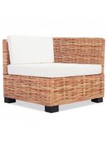 lauko baldai 4 vietu - Lauko baldų komplektas VLX 14-Pieces Sofa Set Natural Rattan, baltas/rudas, 4 vietų - 4 nuotrauka