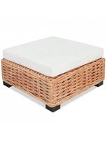 lauko baldai 4 vietu - Lauko baldų komplektas VLX 14-Pieces Sofa Set Natural Rattan, baltas/rudas, 4 vietų - 5 nuotrauka