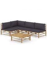 Lauko baldų komplektas VLX 5 Piece Garden Lounge Set 3058242, pilkas, 4 vietų