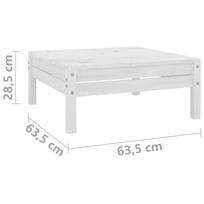 Suoliukas VLX Footstool 806578, balta, 635 cm x 635 cm x 285 cm