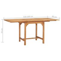 Lauko baldų komplektas VLX 5 Piece Set Solid Teak Wood, rudas, 4 vietų
