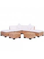 ratanas - Lauko baldų komplektas VLX Sofa Set 163378, kreminės spalvos/rudas, 3-5 vietų - 1 nuotrauka