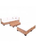 ratanas - Lauko baldų komplektas VLX Sofa Set 163378, kreminės spalvos/rudas, 3-5 vietų - 2 nuotrauka