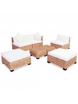ratanas - Lauko baldų komplektas VLX Sofa Set 163378, kreminės spalvos/rudas, 3-5 vietų - 3 nuotrauka