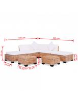 ratanas - Lauko baldų komplektas VLX Sofa Set 163378, kreminės spalvos/rudas, 3-5 vietų - 9 nuotrauka