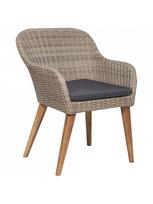 lauko baldai 7 vietos - Lauko baldų komplektas VLX Outdoor Dining Set 3057814, pilkas/rudas, 6 vietų - 3 nuotrauka
