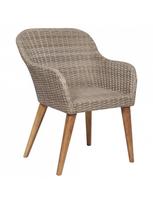 lauko baldai 7 vietos - Lauko baldų komplektas VLX Outdoor Dining Set 3057814, pilkas/rudas, 6 vietų - 4 nuotrauka