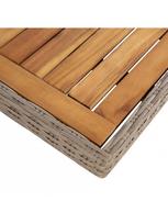 lauko baldai 7 vietos - Lauko baldų komplektas VLX Outdoor Dining Set 3057814, pilkas/rudas, 6 vietų - 6 nuotrauka