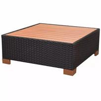 Lauko baldų komplektas VLX Garden Lounge Set 42757, juodas, 3-5 vietų