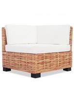 lauko baldai 4 vietu - Lauko baldų komplektas VLX Sofa Set 244625, kreminės spalvos/rudas, 4 vietų - 4 nuotrauka