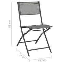 Lauko baldų komplektas VLX Outdoor Dining Set 3073501, juodas/antracito, 2 vietų