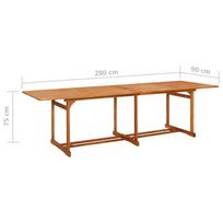 Lauko baldų komplektas VLX 13 Piece Set 3086993, rudas, 12 vietų