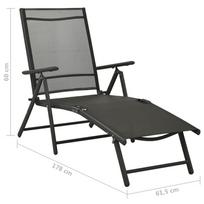 Lauko baldų komplektas VLX Garden Lounge Set 312198, juodas, 1 vietų
