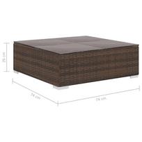 Lauko baldų komplektas VLX Lounge Set 46781, rudas, 3-4 vietų