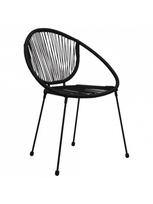 lauko baldu komplektas, 3 daliu - Lauko baldų komplektas VLX Outdoor Dining Set 3060225, juodas, 2 vietų - 3 nuotrauka