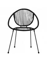 lauko baldu komplektas, 3 daliu - Lauko baldų komplektas VLX Outdoor Dining Set 3060225, juodas, 2 vietų - 5 nuotrauka
