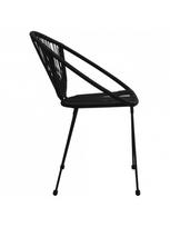 lauko baldu komplektas, 3 daliu - Lauko baldų komplektas VLX Outdoor Dining Set 3060225, juodas, 2 vietų - 6 nuotrauka