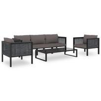 foteliai kampiniai - Lauko sofa VLX Sectional Corner With Right Armrest, antracito/tamsiai pilka, 68 cm x 68 cm x 64 cm - 2 nuotrauka