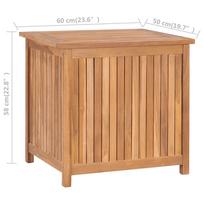 Sodo daiktadėžė VLX Solid Teak Wood 315379, 500 mm x 600 mm x 580 mm
