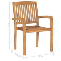 Suoliukas VLX Garden Dining Chairs, rudas, 60 cm x 57.5 cm x 90 cm