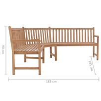 Suoliukas VLX Solid Teak Wood 316625, rudas, 185 cm x 185 cm x 90 cm