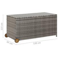 Sodo daiktadėžė VLX Poly Rattan 310090, 1200 mm x 650 mm x 610 mm