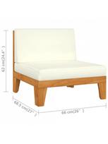 lauko baldai 7 vietos - Lauko baldų komplektas VLX Garden Lounge Set 3058124, kreminės spalvos/rudas, 6-7 vietų - 8 nuotrauka