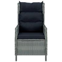 Lauko baldų komplektas VLX Garden Dining Set 3068845, juodas/pilkas/rudas, 6-8 vietų