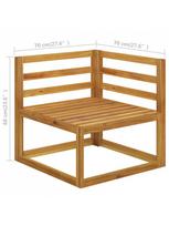 lauko baldu 12 vietu - Lauko baldų komplektas VLX Garden Lounge Set 3086943, kreminės spalvos/rudas, 8-10 vietų - 9 nuotrauka