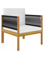 lauko baldai 4 vietu - Lauko baldų komplektas VLX Garden Lounge Set 3086927, kreminės spalvos/rudas, 3-4 vietų - 4 nuotrauka
