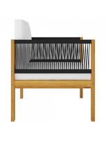 lauko baldai 4 vietu - Lauko baldų komplektas VLX Garden Lounge Set 3086927, kreminės spalvos/rudas, 3-4 vietų - 6 nuotrauka