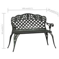 Suoliukas VLX Cast Aluminium 317741, žalias, 108 cm x 60 cm x 83 cm