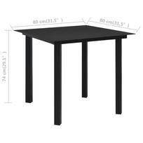 Pirkti Lauko baldų komplektas VLX 5 Piece Outdoor Dining Set, juodas/rudas, 4 vietų - Photo 1