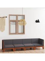 Lauko baldų komplektas VLX Garden Lounge Set 3087283, kreminės spalvos/rudas, 3 vietų