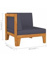 lauko baldai 4 vietu - Lauko baldų komplektas VLX Garden Lounge Set 3087283, kreminės spalvos/rudas, 3 vietų - 8 nuotrauka