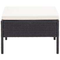 Lauko baldų komplektas VLX Garden Lounge Set 48948, juodas/kreminės spalvos, 5 vietų