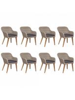lauko baldu 9 vietu - Lauko baldų komplektas VLX Dining 9 Piece Set, rudas/tamsiai pilka, 8 vietų - 3 nuotrauka