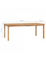 lauko baldu 9 vietu - Lauko baldų komplektas VLX Dining 9 Piece Set, kreminės spalvos/rudas, 8 vietų - 8 nuotrauka