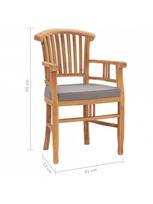 lauko baldu 9 vietu - Lauko baldų komplektas VLX Dining 9 Piece Set, kreminės spalvos/rudas, 8 vietų - 10 nuotrauka