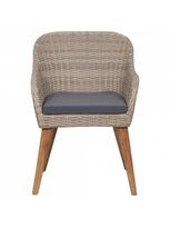 lauko baldai 7 vietos - Lauko baldų komplektas VLX Dining 7 Piece Set, rudas/tamsiai pilka, 6 vietų - 6 nuotrauka