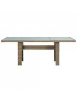 lauko baldai 7 vietos - Lauko baldų komplektas VLX Dining 7 Piece Set, rudas/tamsiai pilka, 6 vietų - 8 nuotrauka