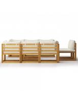 lauko baldu 9 vietu - Lauko baldų komplektas VLX Garden Lounge Set 3086936, kreminės spalvos/rudas, 8 vietų - 3 nuotrauka