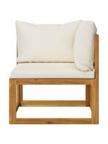 lauko baldu 9 vietu - Lauko baldų komplektas VLX Garden Lounge Set 3086936, kreminės spalvos/rudas, 8 vietų - 4 nuotrauka
