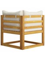 lauko baldu 9 vietu - Lauko baldų komplektas VLX Garden Lounge Set 3086936, kreminės spalvos/rudas, 8 vietų - 7 nuotrauka