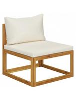 lauko baldu 9 vietu - Lauko baldų komplektas VLX Garden Lounge Set 3086936, kreminės spalvos/rudas, 8 vietų - 8 nuotrauka
